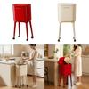 Double Compartment Elevated Kitchen Trash Can, Large Capacity Waste Bin, Paper Bucket with Lid, for