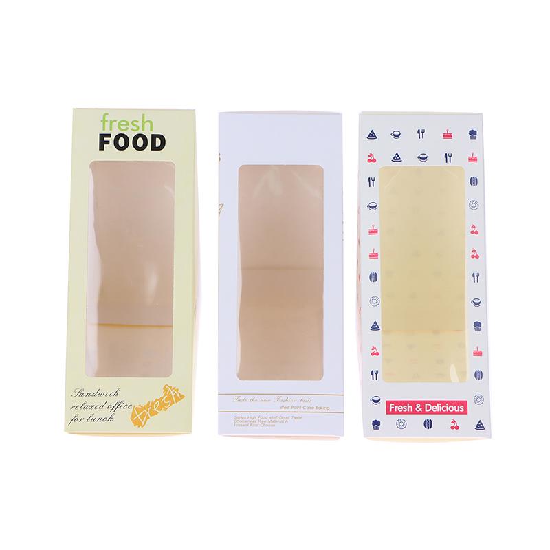 20 Stück Sandwich-Verpackungsbox Toast Backen Gebäck Verpackung Sandwich-Geschenkpapier-Boxen Papier Gebäck Brotbehälter