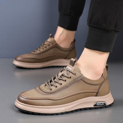 Fashion High Quality Brand Men's Sports Leisure Shoes Thick Soled Leather Oxford Shoes Fashionable Men's Workwear Leisure Shoes