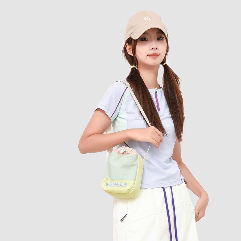 Textured Dopamine Water Cup Bag Female Tide Brand Travel Mountain Climbing Storage Messenger Bag Mountain Outdoor Sports Mobile Phone Bag