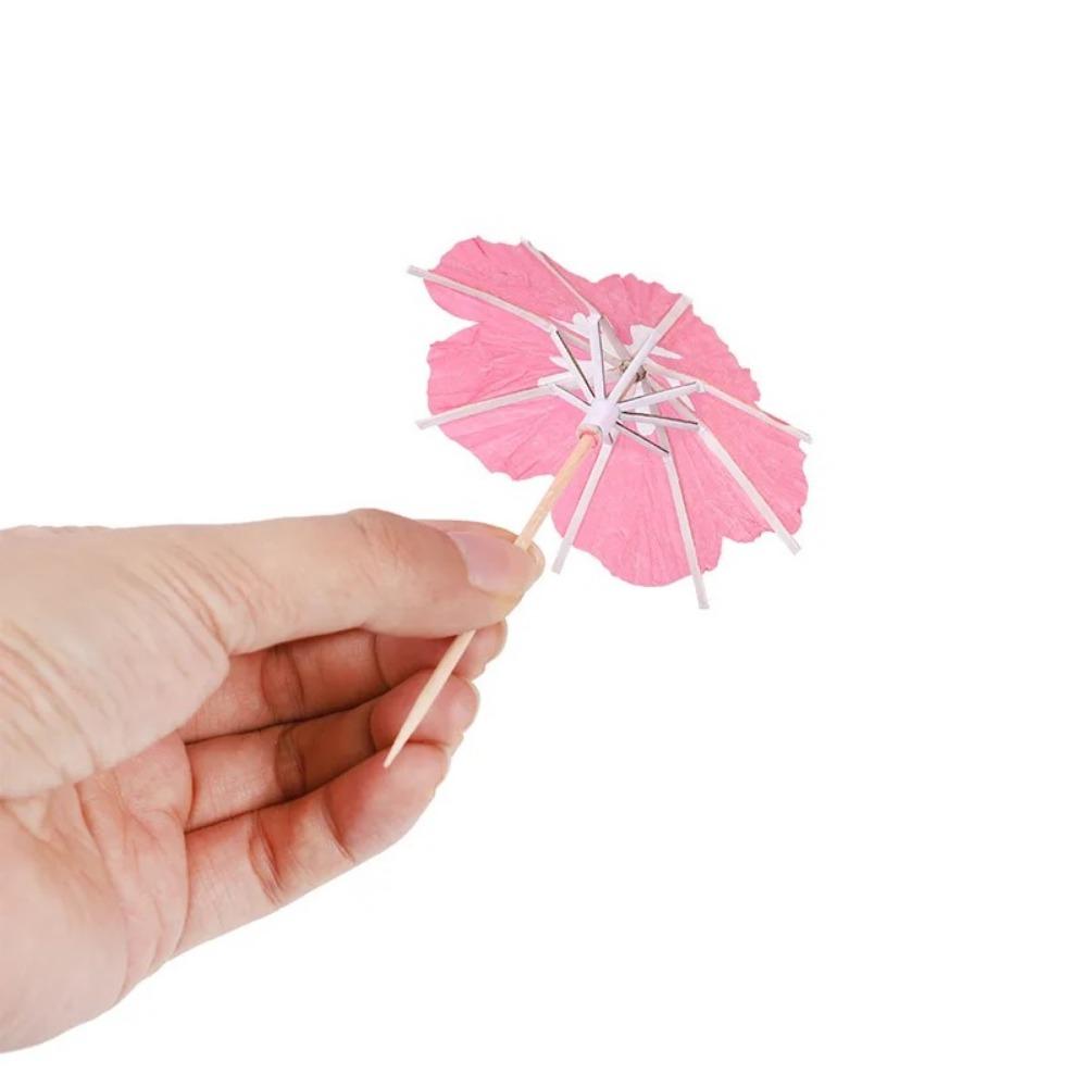 50pcs Mini Dessert Cake Sticks Cupcake Toppers Food Fruit Picks  For Hawaiian