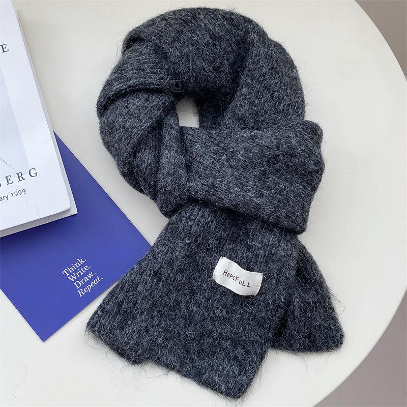 Women's Red Winter Knitted Scarf - New Year & Christmas Style Versatile Shawl & Neck Warmer