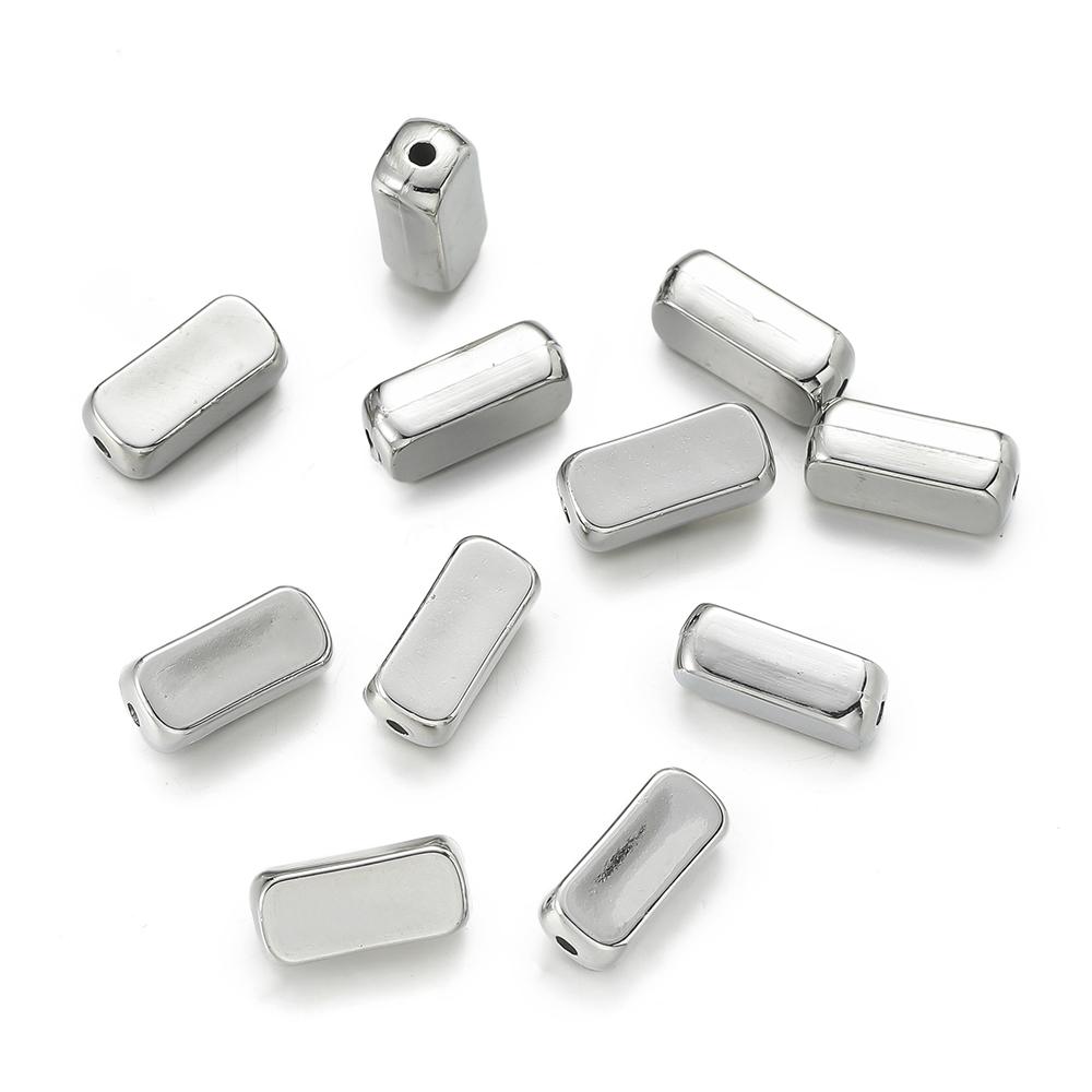 50pcs/lot CCB Spacer Beads Charms Antique Silver Color Spacer Beads Charms Pendants For DIY Bracelets Jewelry Making Accessories
