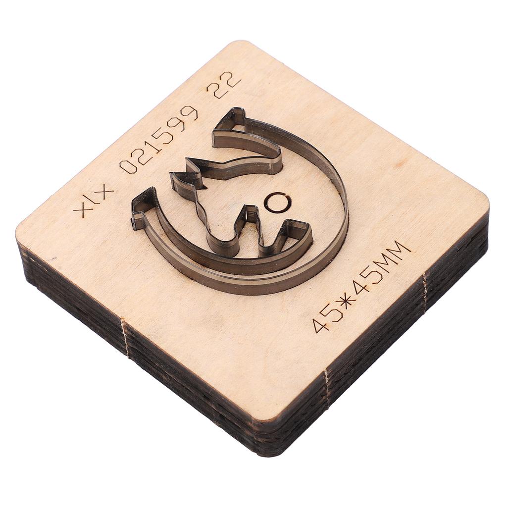 Leather Punching Die Wolf Shaped Alloy Steel and Birch High Density Punching Tool for Rubber