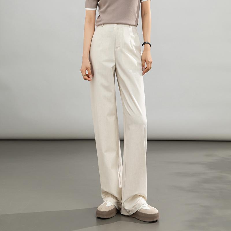 1116 Spring and Autumn New Temperament Commuter Versatile Casual Narrow Skinny Straight Pants Premium Comfortable Drape Pants