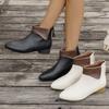New Soft-soled Short Boots Women's Shoes and Chunk-heeled Shoes