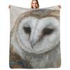 Barn Owl Art Throw Blanket Cozy Microfiber Throw Blanket for Home Bedroom