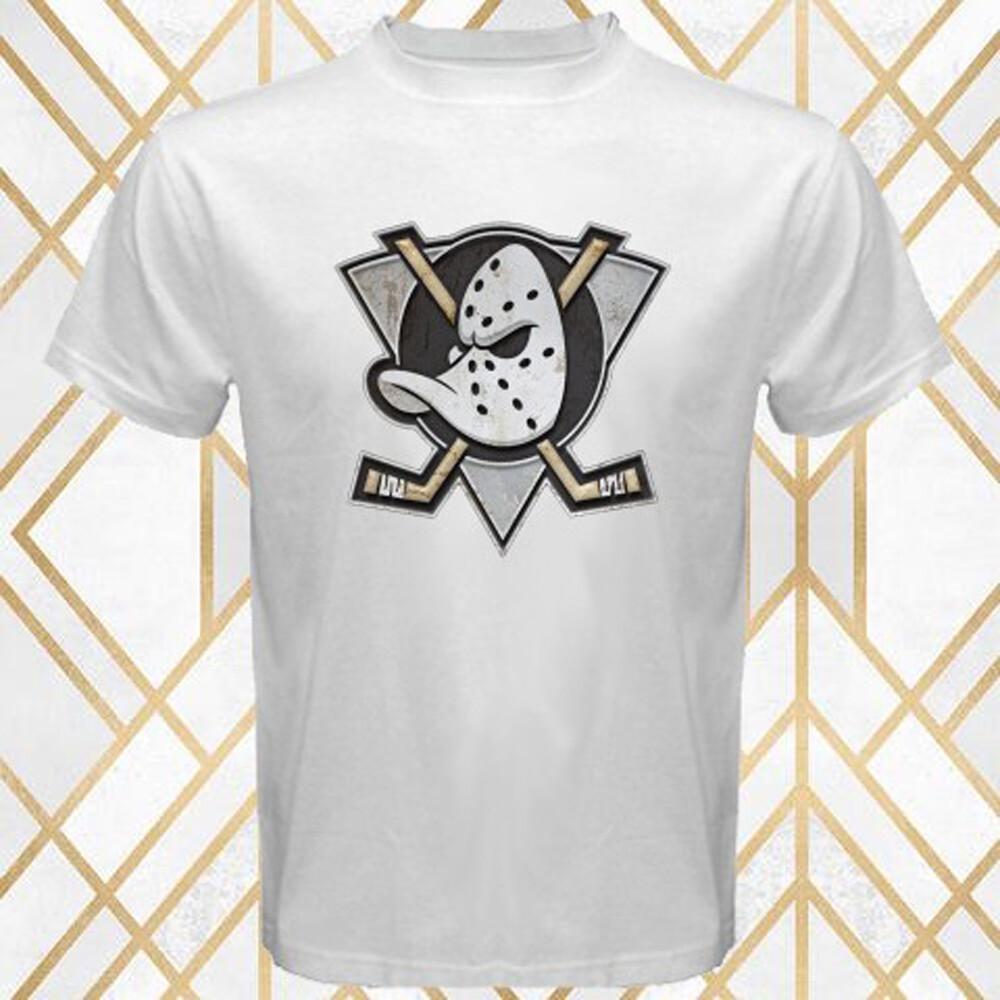 Mighty Ducks Anaheim Men s White T-Shirt Size S 3XL XXXL