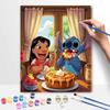 Disney Lilo and Stitch Eat Pie Oil Paint Art Painting Kit Home Wall Decor Handmade Gift DIY Canvas Craft Picture For Living Room Modern