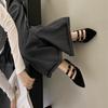 Inner fashion rivet pointed belt buckle Mary Jane shoes women's 2025 new retro versatile single shoes