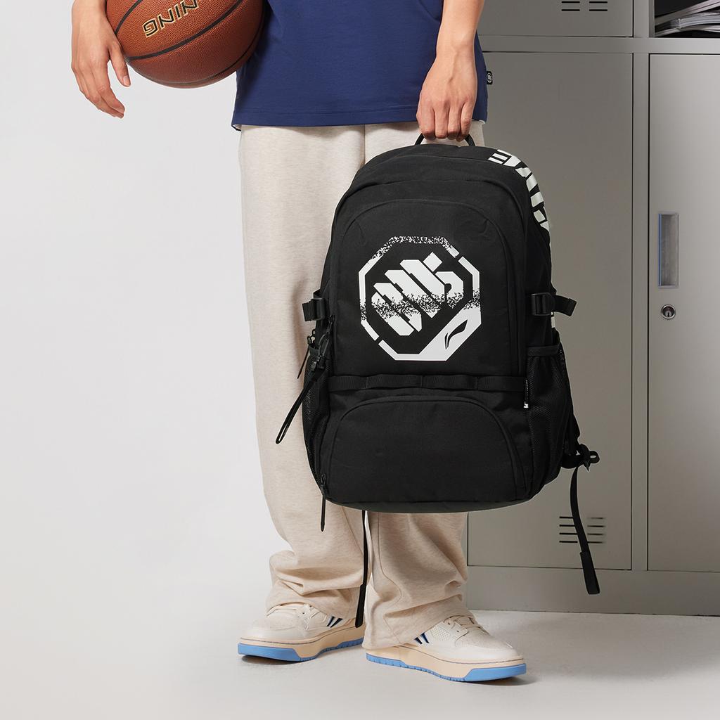 New LiNing BadFive Polyester Students Backpack Regular Unisex Black ABSV093-1