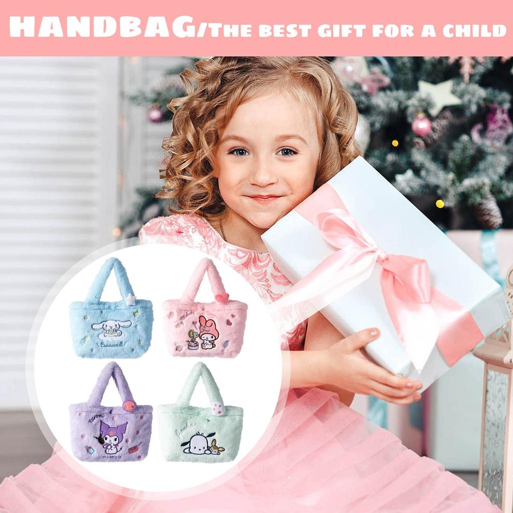 Cartoon Large Capacity Doll Plush Bag Cute Girl Storage Handbag