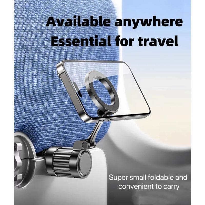 Adjustable Multi- Rotate Magnetic Phone Clip Holder Airplane Travel Essentials Travel Portable Mobile Phone Stand For iP
