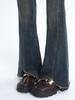 High Waist Women's Elastic Slim Fit Frayed Hem Micro Flare Jeans - European Spring Style