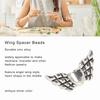 100pcs Zinc Alloy Angel Wing Beads Silver Fairy Wing Charm Beads Wing Charm Beads  DIY Craft