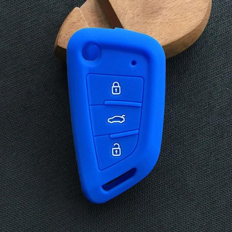 Silicone Car Key Case Bag Soft Remote Cover Protector for Universal 3 Buttons VVDI2 Wire Remote for Xhorse MINI Programmer VVDI