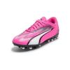 Puma Ultra Play Mg Jr Breathable Balance Support Low Top Kids Soccer Shoes Kids Soccer Shoes Pink Black White 107777-01