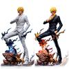 One Piece Sanji Dual Wings Anime Figure with 2 Heads GK Statue Model Toy 25cm