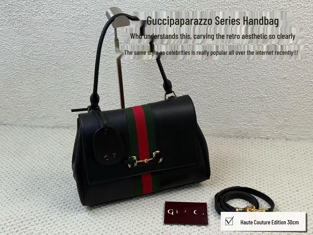 Borsa a Tote Monogramma GG con Morsetto da Cavallo 1955: Borsa a Spalla Grande Capacità per Donne