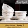 Baichengdao Gold-Rimmed Ceramic Pedestal Bowl Set