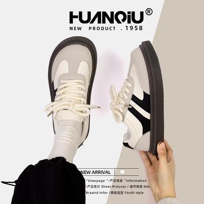 Globale koreanische Version von Plateausohlen-Deutschen Trainingsschuhen für Damen Frühjahr 2025 neue Retro vielseitige Trend Nische Board Schuhe ZHQ5529