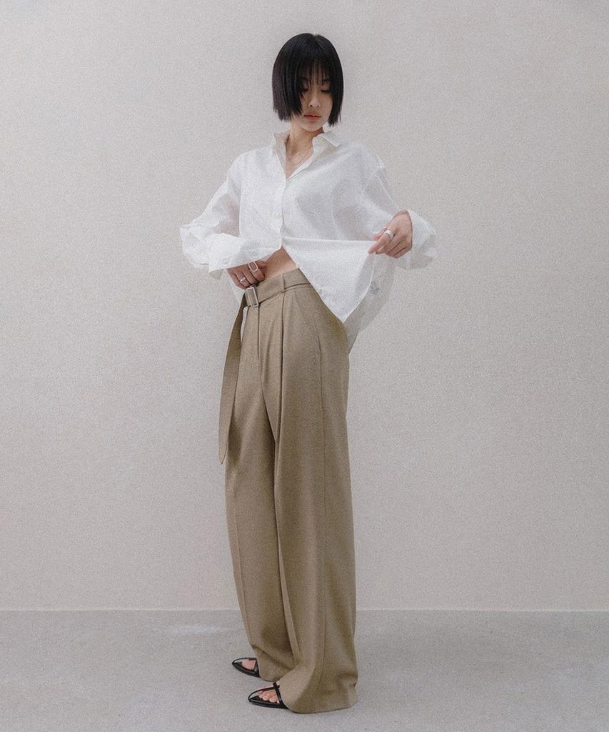 Memua Refined Belted Wide Slacks