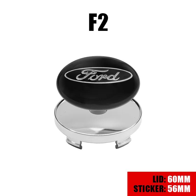4pcs 60mm Car Wheel Center Hub Cap Auto Rim Covers Emblem Badge For Ford Focus Fiesta Mondeo Ranger Kuga Mustang ST Accessories