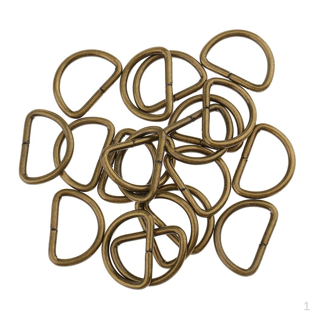 100 D-Rings Unwelded Split Curtain Tieback Loop Buckle Hook Ring DIY