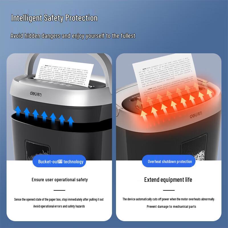 Deli GA191 High-Security Commercial Paper Shredder CN Plug (adapter Included)