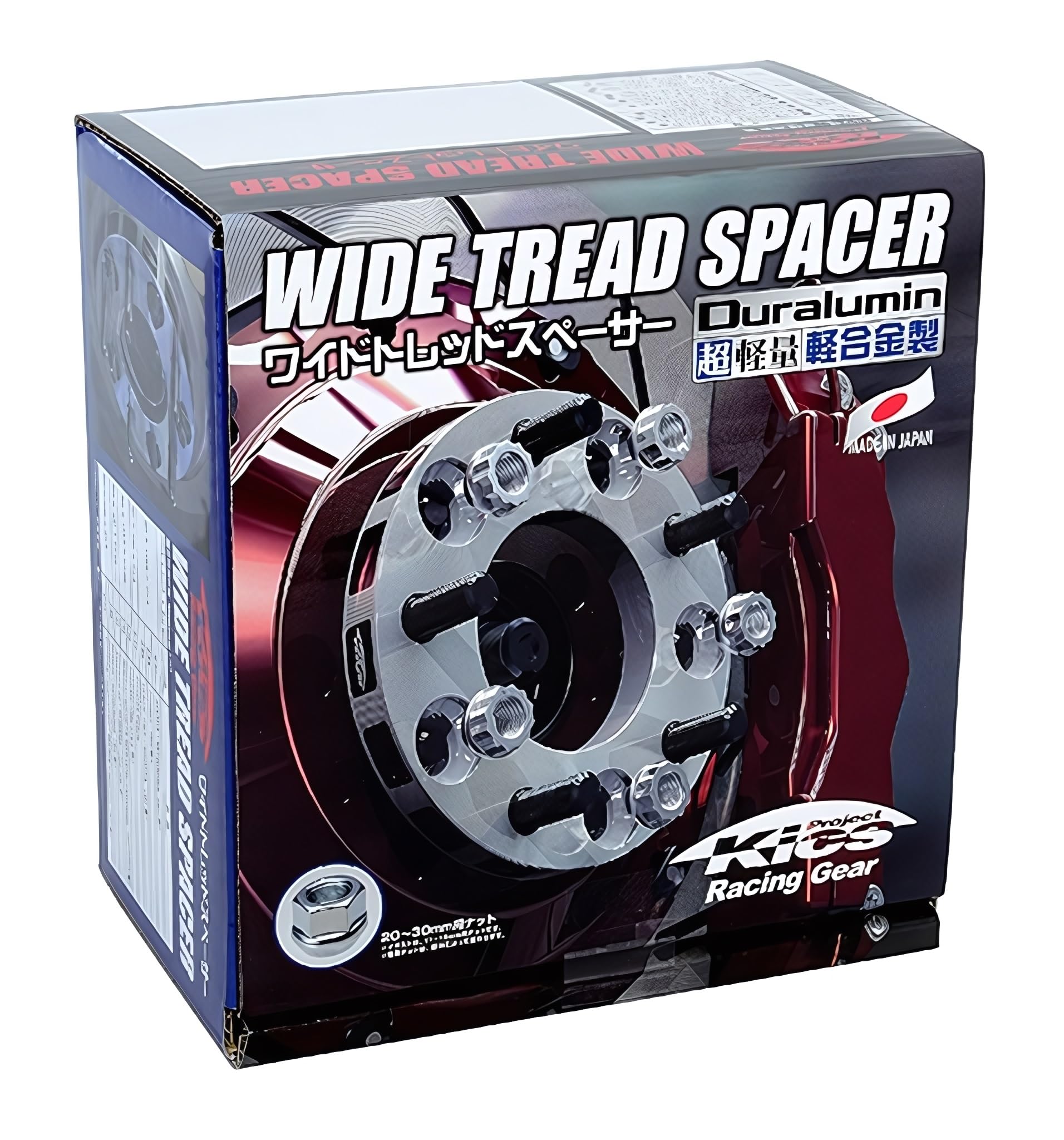 

KYO-EI Kics Wide Tread Spacer, M12 x P1.25, 5H, PCD114.3, 15mm Thick, Pack of 2, 5115W3