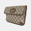 [Pre-Owned] Neo Vintage Series Gold Foil Logo Monogram Tiger Head Decorative Striped Shoulder Strap Canvas And Leather Messenger - Very Good #1AUTEDK