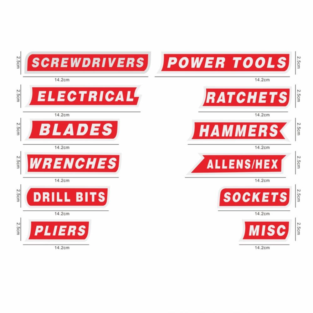 PVC Magnetic Toolbox Labels Easy Identification Tool Box Labels New Reusable Tags  General Tool Box