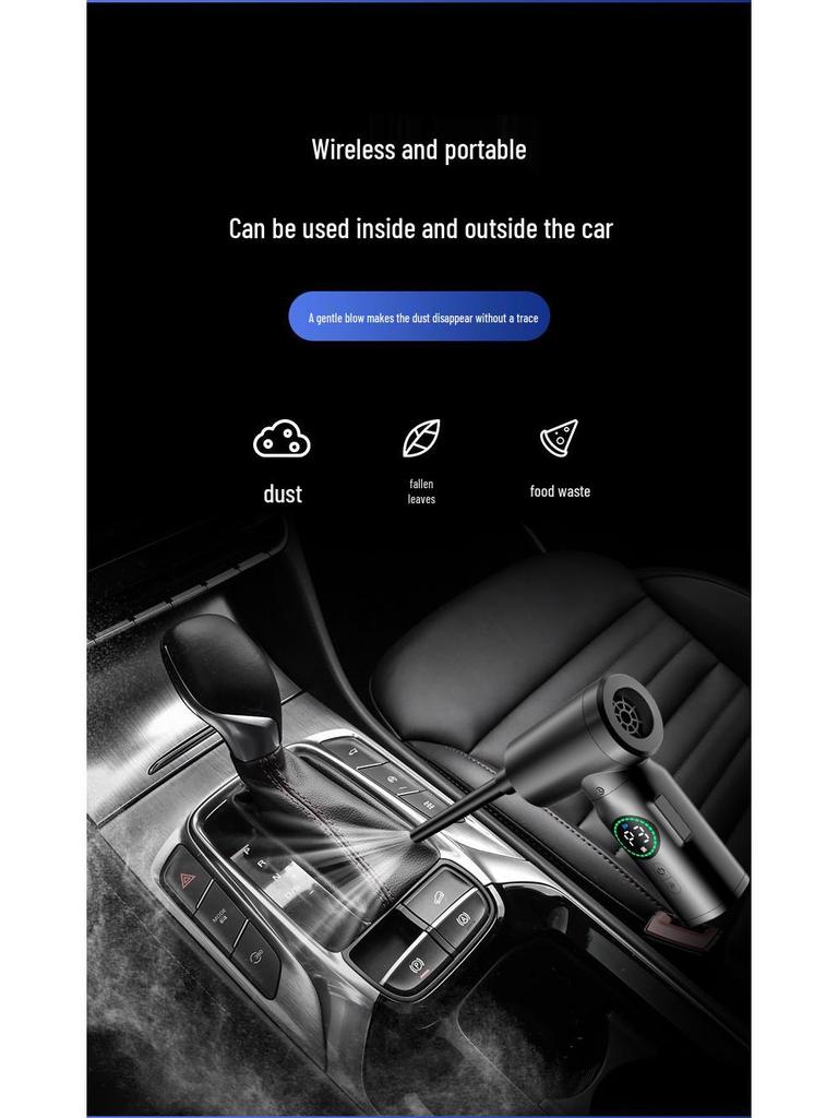 Wireless Portable Car & Household Vacuum Cleaner with Blowing and Suction, Multifunctional Inflator Pump