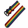For Garmin Venu 2S/Vivoactive 4S 18mm Nylon Watch Strap Three Heavy Buckles Watch Band Replacement