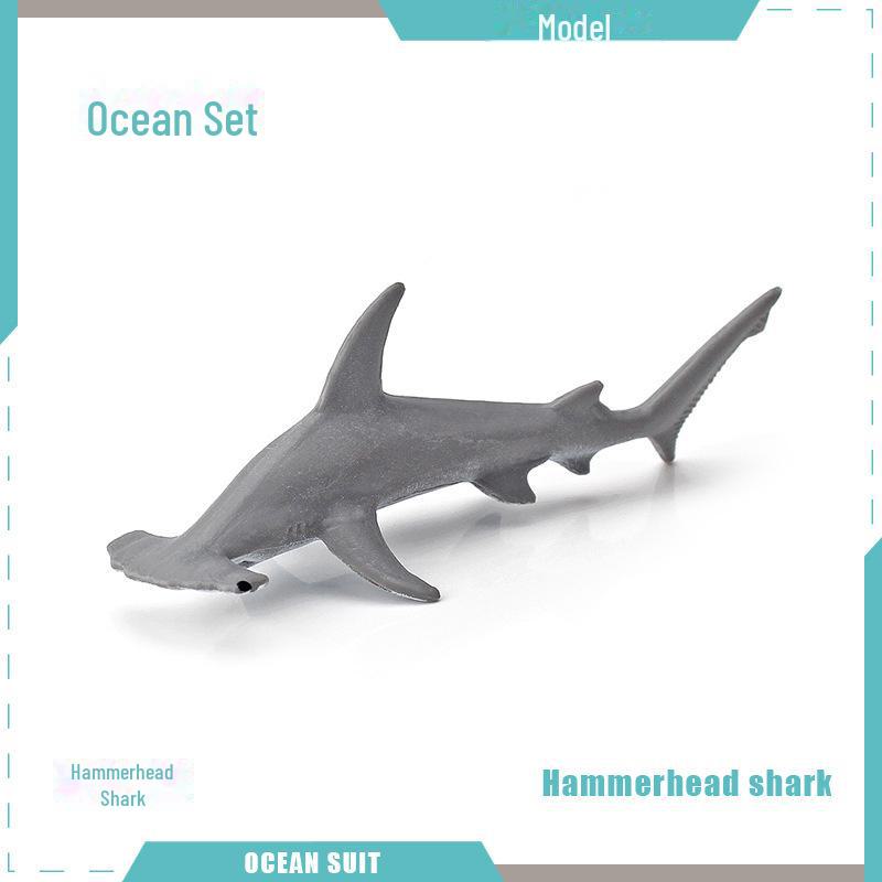 Marine Animal Model Set: Shark, Turtle, Dolphin, Whale, Penguin, Crab, and Seabed Creatures