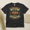 Vintage 1986 40e Verjaardag T-shirt Aangepast Jaar Cadeau Gildan Zwaar Katoen Tee