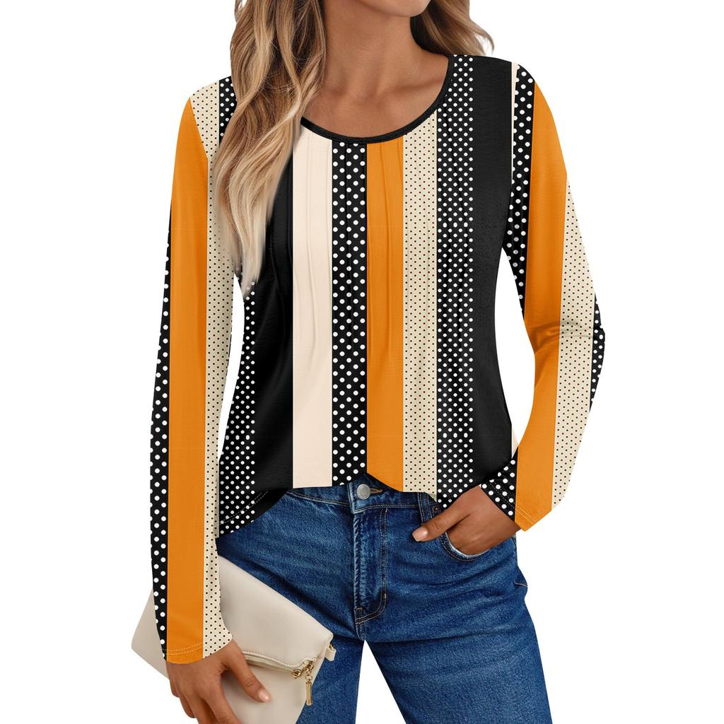 Damen Langarmshirts Grafik-T-Shirts Lässige Basic-Tops Pullover