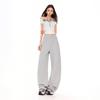 Women's Elastic Waist Cropped Wide-Leg Casual Pants - 2026 Spring/Summer Collection, Versatile Lazy Style, Loose Slimming Fit