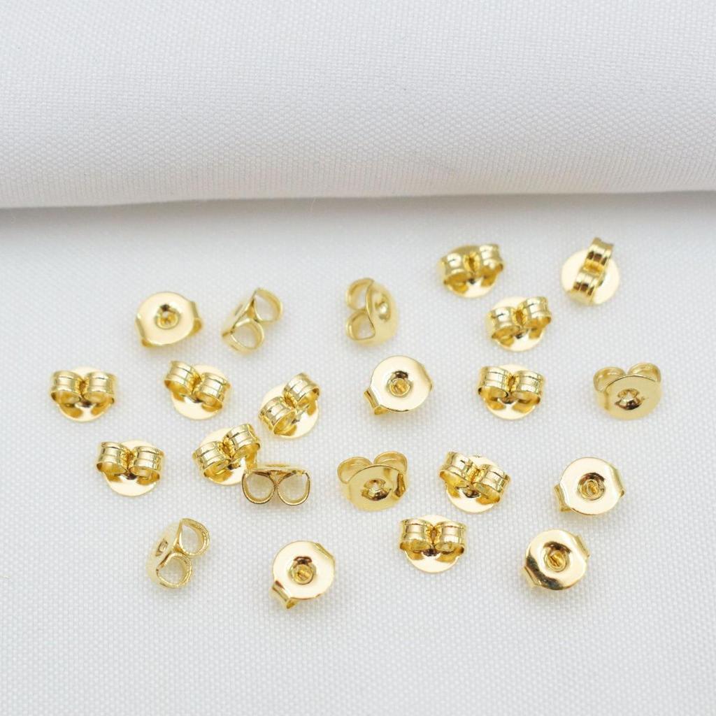 14K Gold-Filled Butterfly Earrings Components: Studs, Hooks, Backs, and Pins.