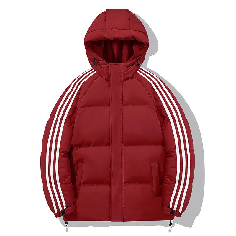 Stilvolle Herren Winter Daunen-Baumwolljacke mit Kapuze - Trendige, Warme, Dicke, Locker geschnittene Outerwear im Hong Kong Stil für Paare.