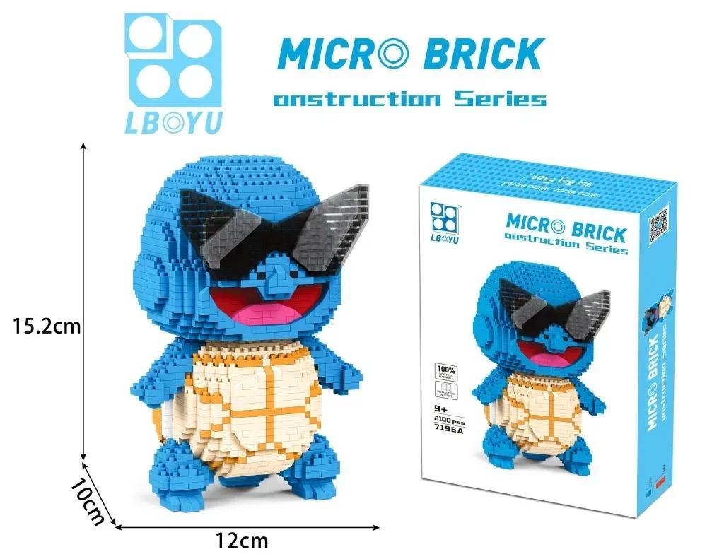 Pokemon Micro Building Block Pikachu Psyduck Gyarados Charizard Squirtle Model Diamond Brick Figure Model Toys for Birthday Gift