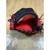 Used New baseball glove for softball black x red two-tone