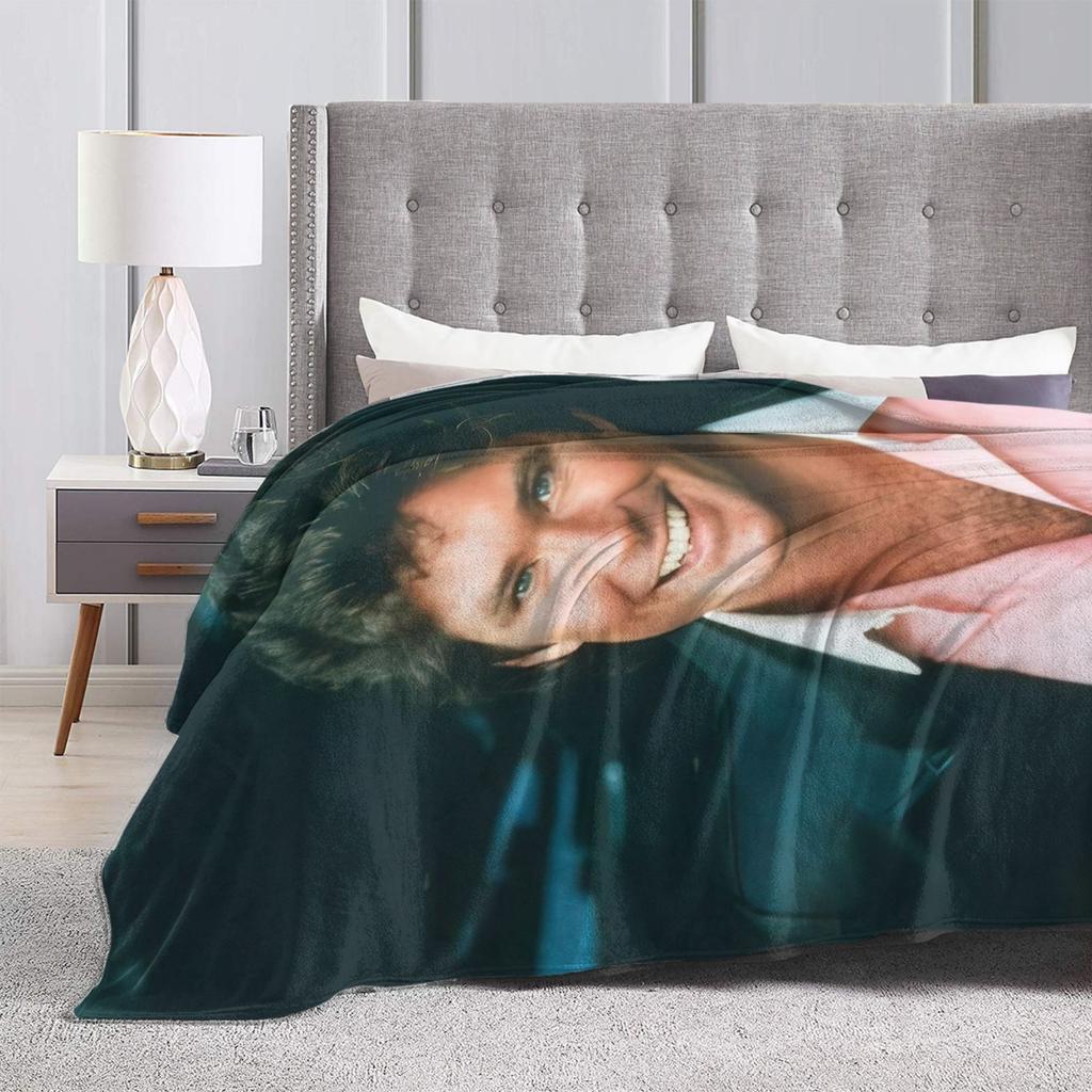 David Hasselhoff Flannel Blanket  Super Warm Throw Blanket for Couch Chair Decorative Street Trend Bedspread Sofa Bed Cover