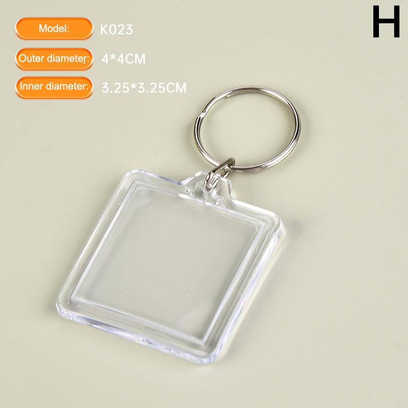 

10 шт. Прозрачный прямоугольный пустой прозрачный акриловый вкладыш фоторамка брелок брелок сделай сам разъемное кольцо брелок подарки