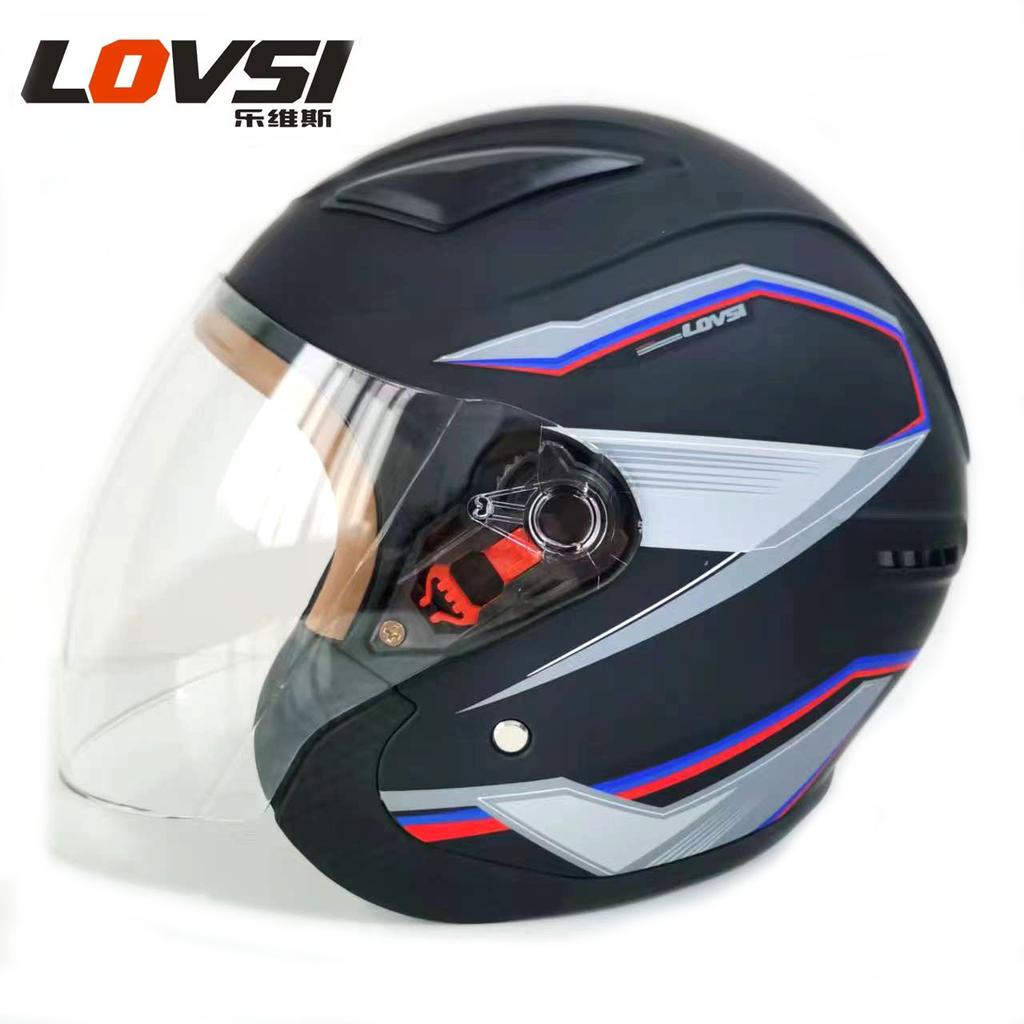 A Standard National Standard 3C Certification Motorcycle Helmet Four Seasons Electric Car Helmet Unisex Warm Half Helmet Riding
