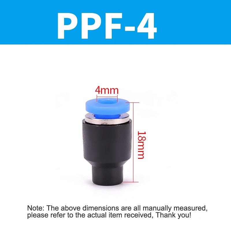 

1/5/10 Pcs Black Blue Pneumatic Connector Quick Plug Plastic Plug Pipe Plug PPF 4mm 6 8 10 12 14 16MM Air Hose Sealing Connector 1PCS