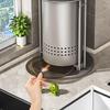 Rotating Kitchen Knife and Utensil Organizer with Drain Tray