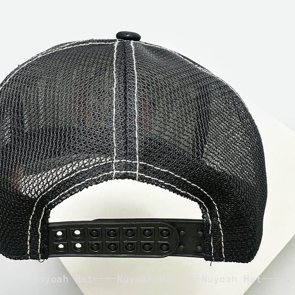 And Women Color Contrast Hip-Hop Embroidered Panda Letter Prints Baseball Caps Sun Protection Personalized Air Permeable Trucker Caps All-Match
