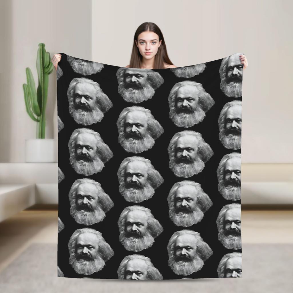 Karl Marx Blanket Quality Super Warm Throw Blanket Winter Students Bedroom Novelty Bedspread