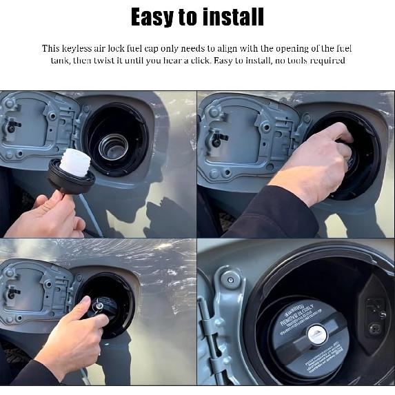 Car Locking Gas Cap, Replace OEM# 77300-47020 10504 | Vehicle Fuel Lock Cover with 2 Keys, Fuel Filler Tank Cover Replacement Accessories, Compatible